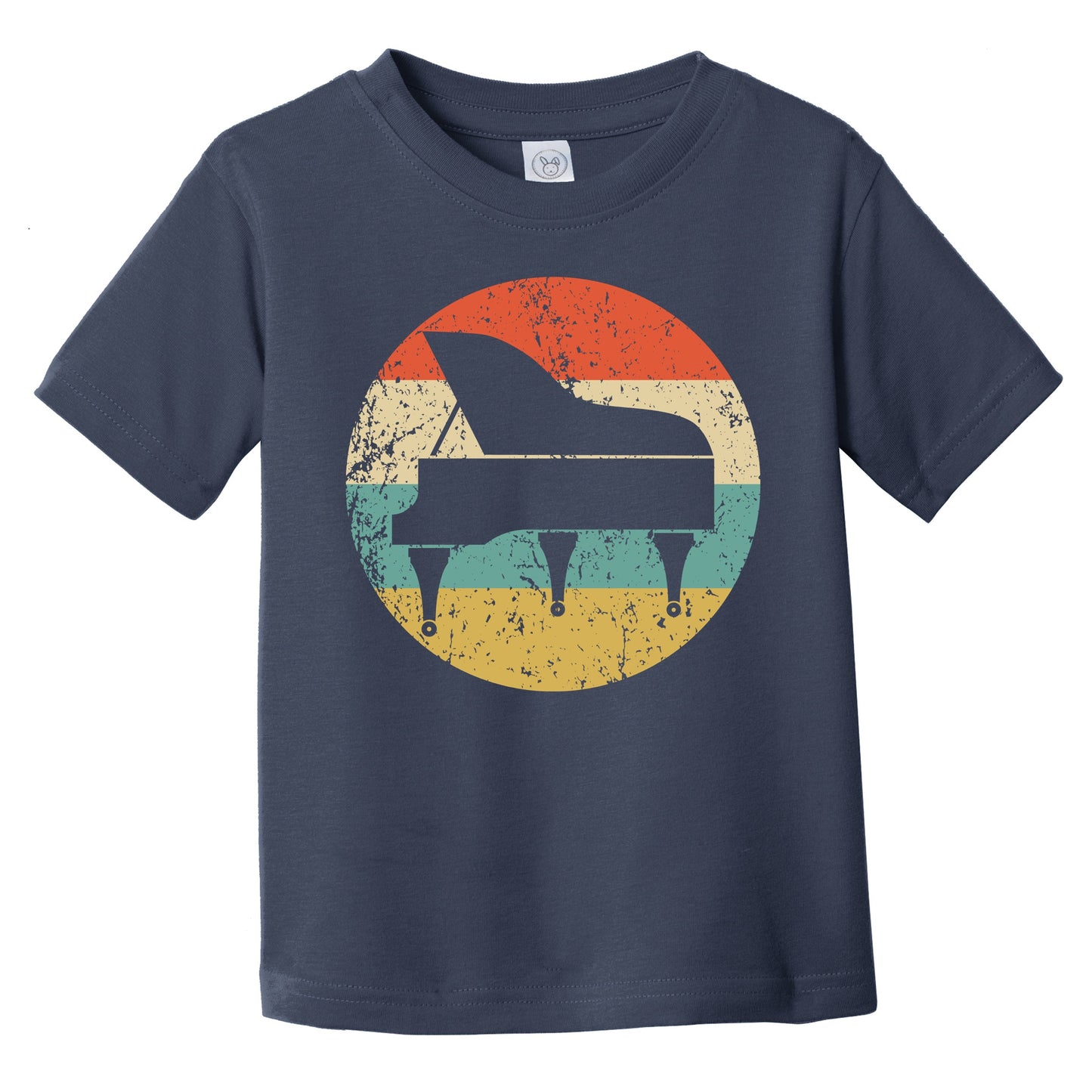 Piano Silhouette Retro Music Musician Musical Instrument Infant Toddler T-Shirt
