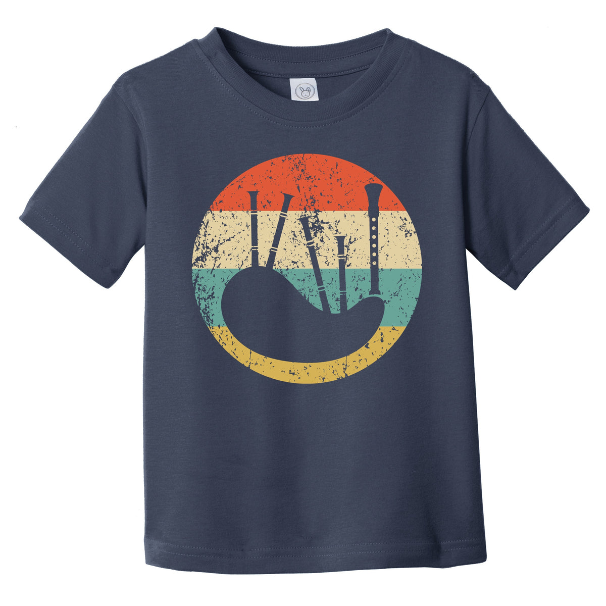 Bagpipes Silhouette Retro Music Musician Musical Instrument Infant Toddler T-Shirt