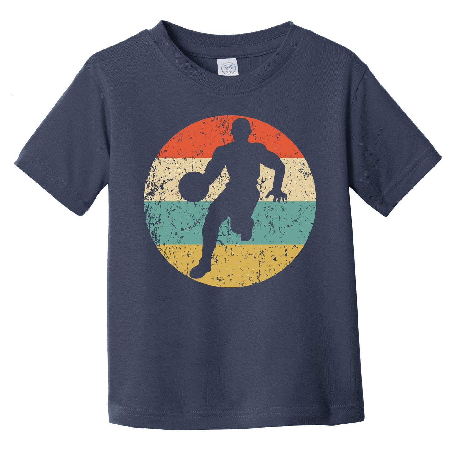 Basketball Player Silhouette Retro Sports Infant Toddler T-Shirt