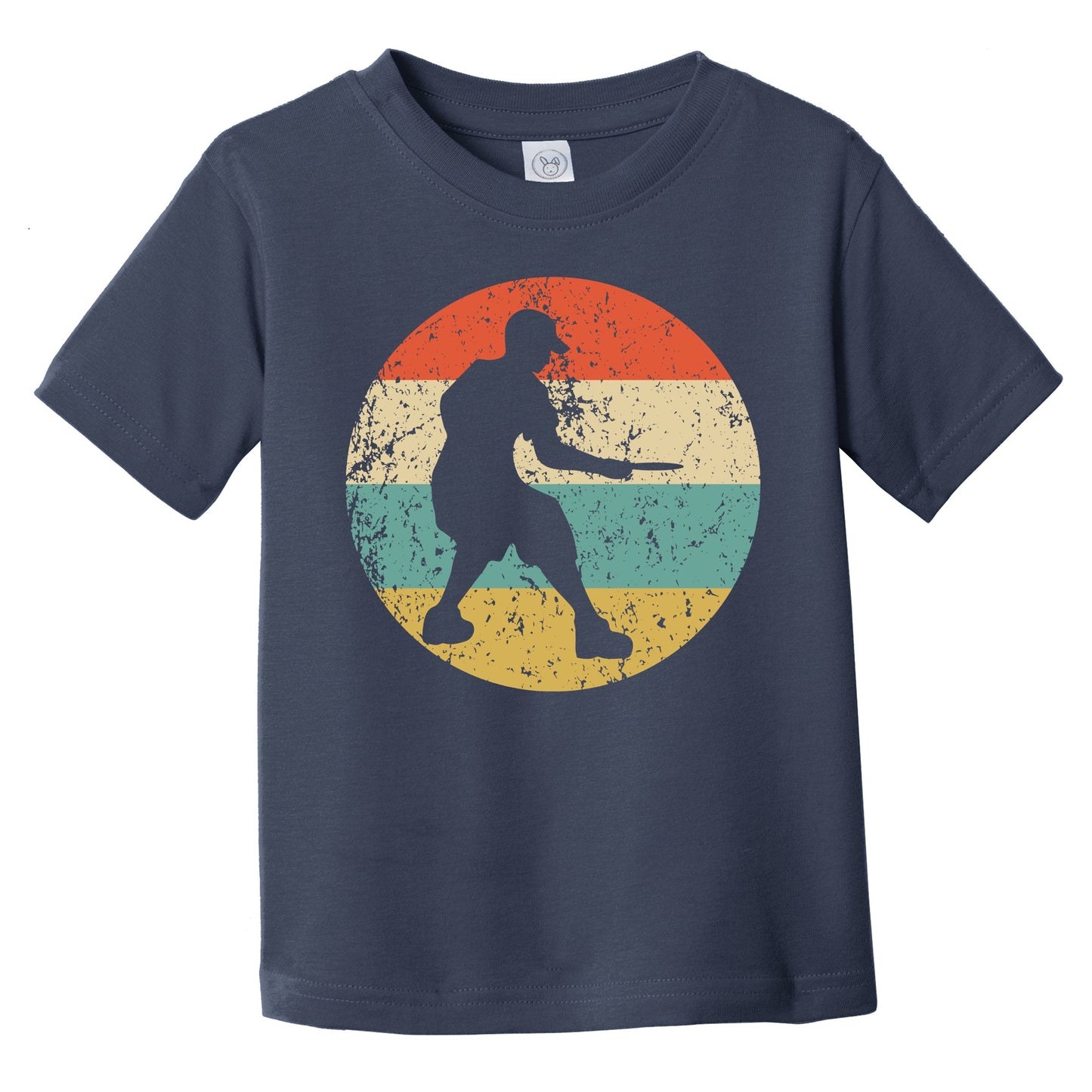 Disc Golf Player Silhouette Retro Sports Infant Toddler T-Shirt