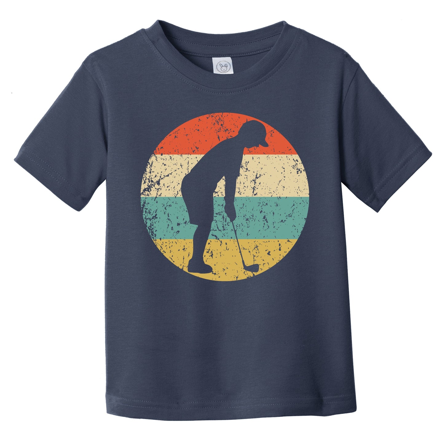 Golf Golfer Golfing Silhouette Retro Sports Infant Toddler T-Shirt