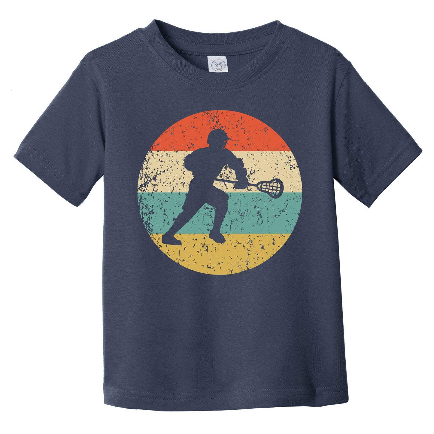 Lacrosse Player Silhouette Retro Sports Infant Toddler T-Shirt