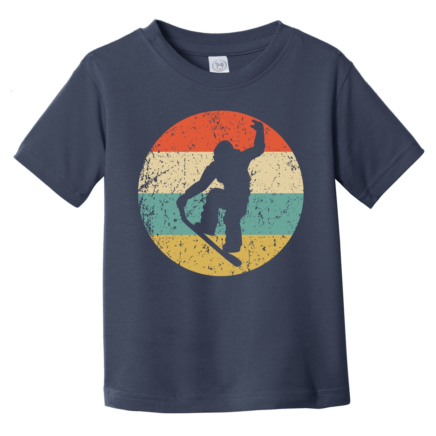 Snowboard Trick Nose Grab Silhouette Retro Snowboarding Infant Toddler T-Shirt