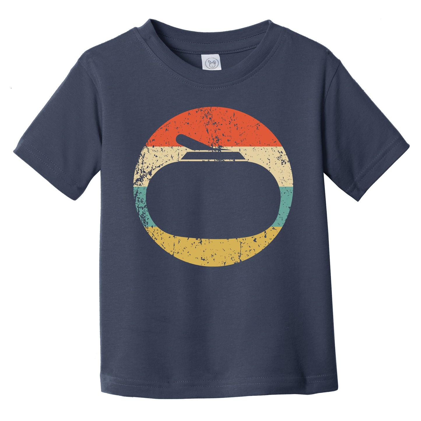 Curling Stone Silhouette Retro Winter Sports Infant Toddler T-Shirt