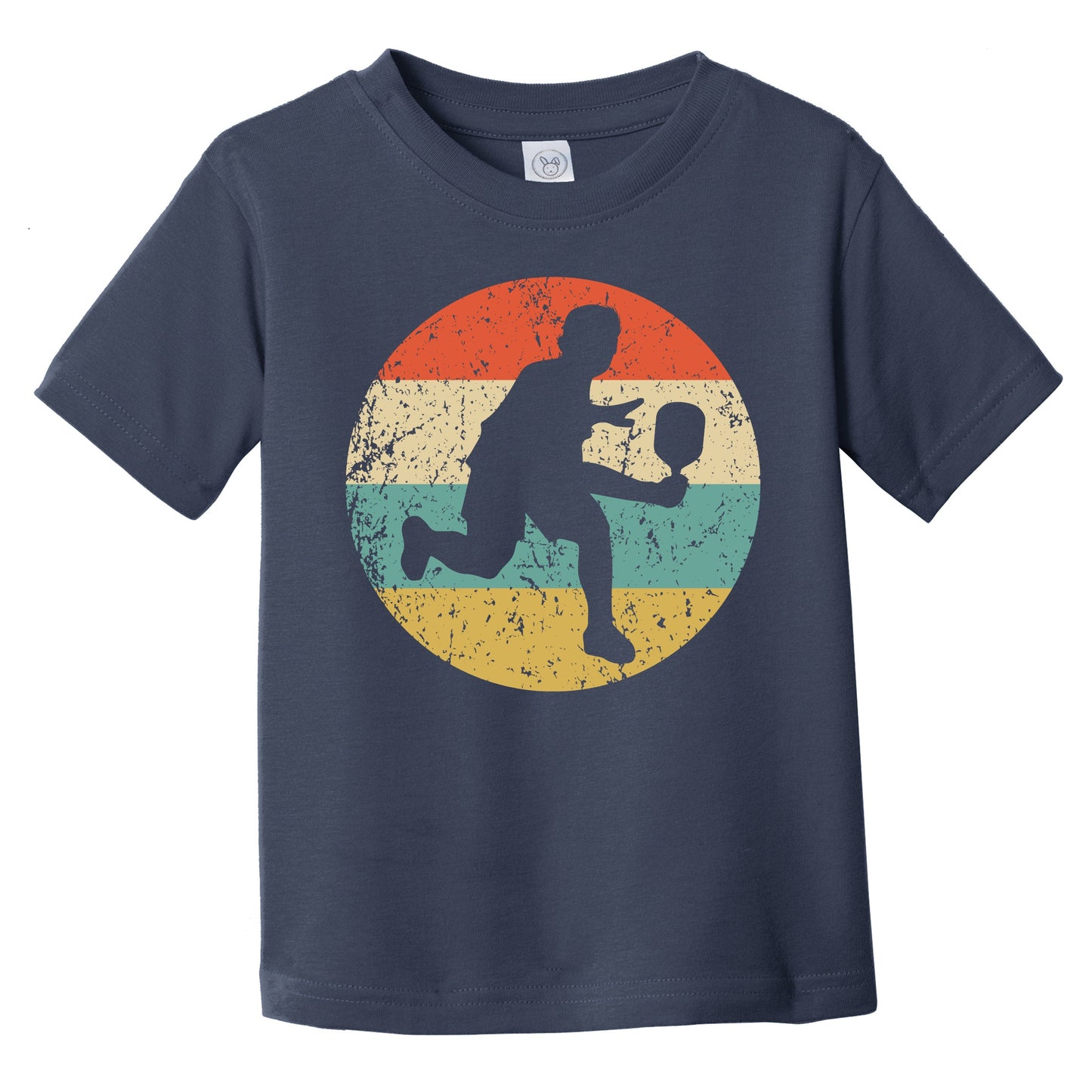 Pickleball Player Silhouette Retro Sports Infant Toddler T-Shirt