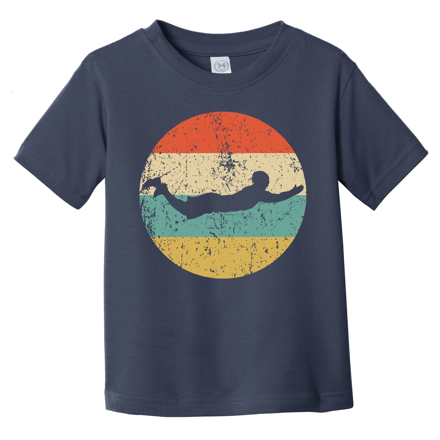 Swimmer Silhouette Retro Swimming Infant Toddler T-Shirt