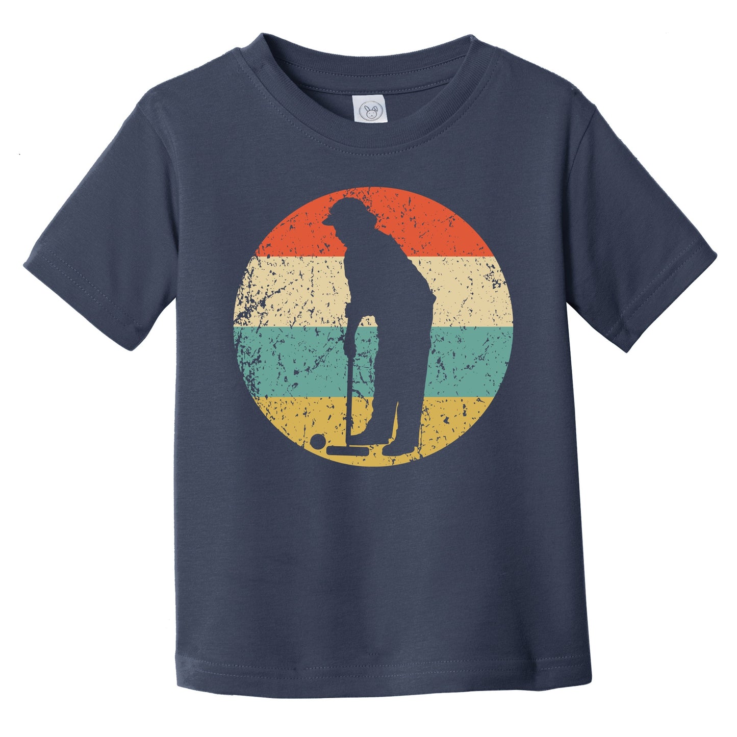 Croquet Player Silhouette Retro Croquet Infant Toddler T-Shirt
