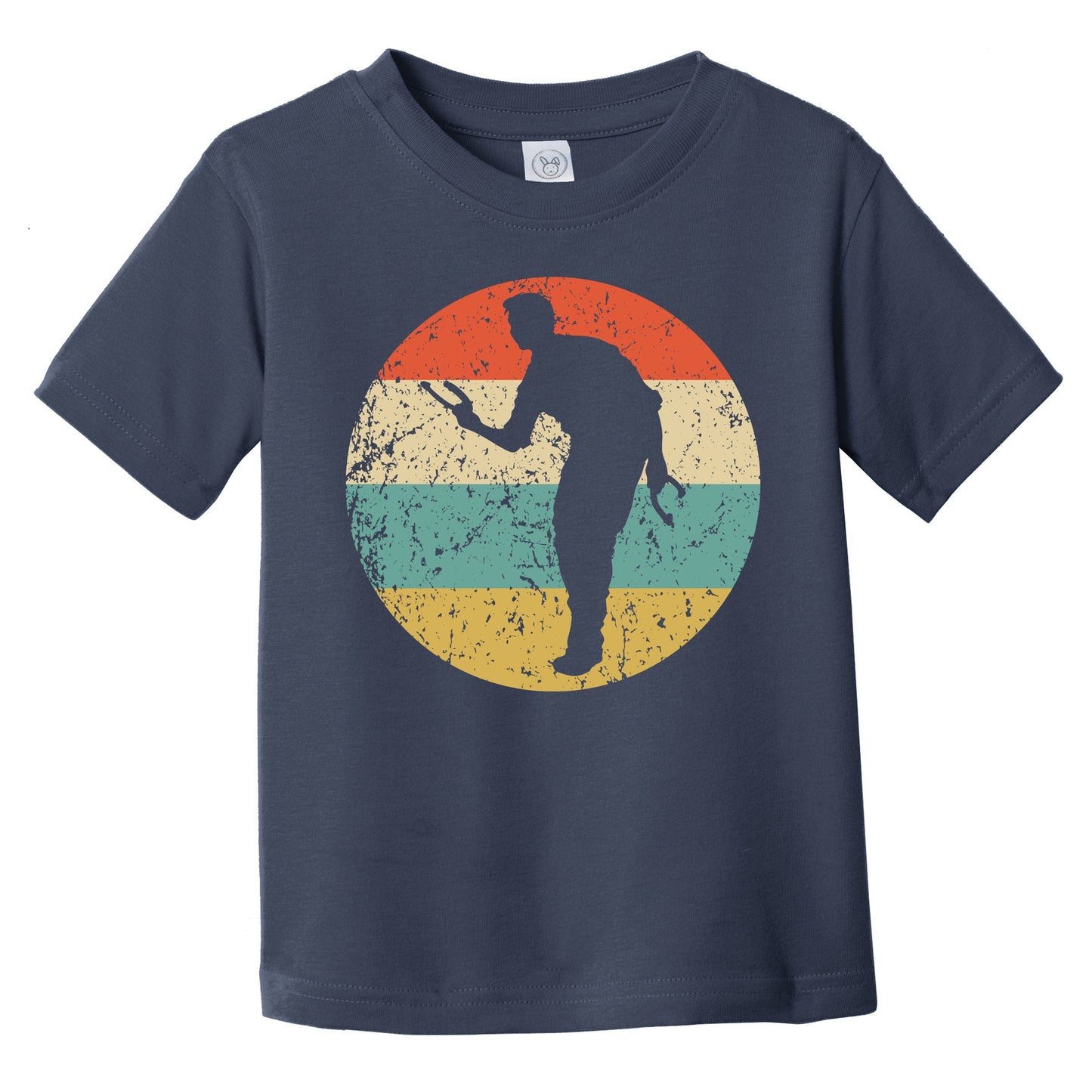Horseshoes Player Silhouette Retro Horseshoes Infant Toddler T-Shirt