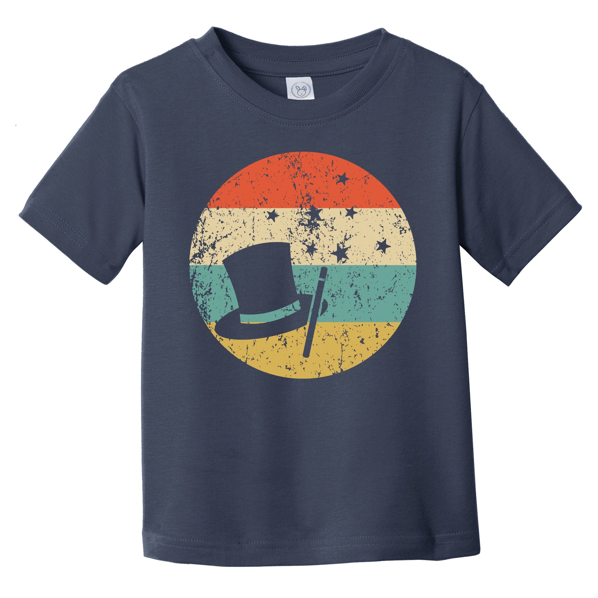 Top Hat Magic Wand Icon Retro Magician Infant Toddler T-Shirt