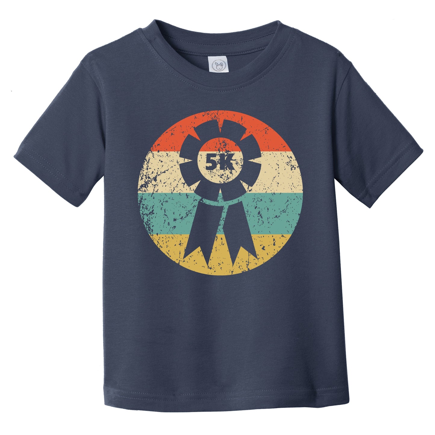 5K Race Finisher Ribbon Icon Retro Running Infant Toddler T-Shirt
