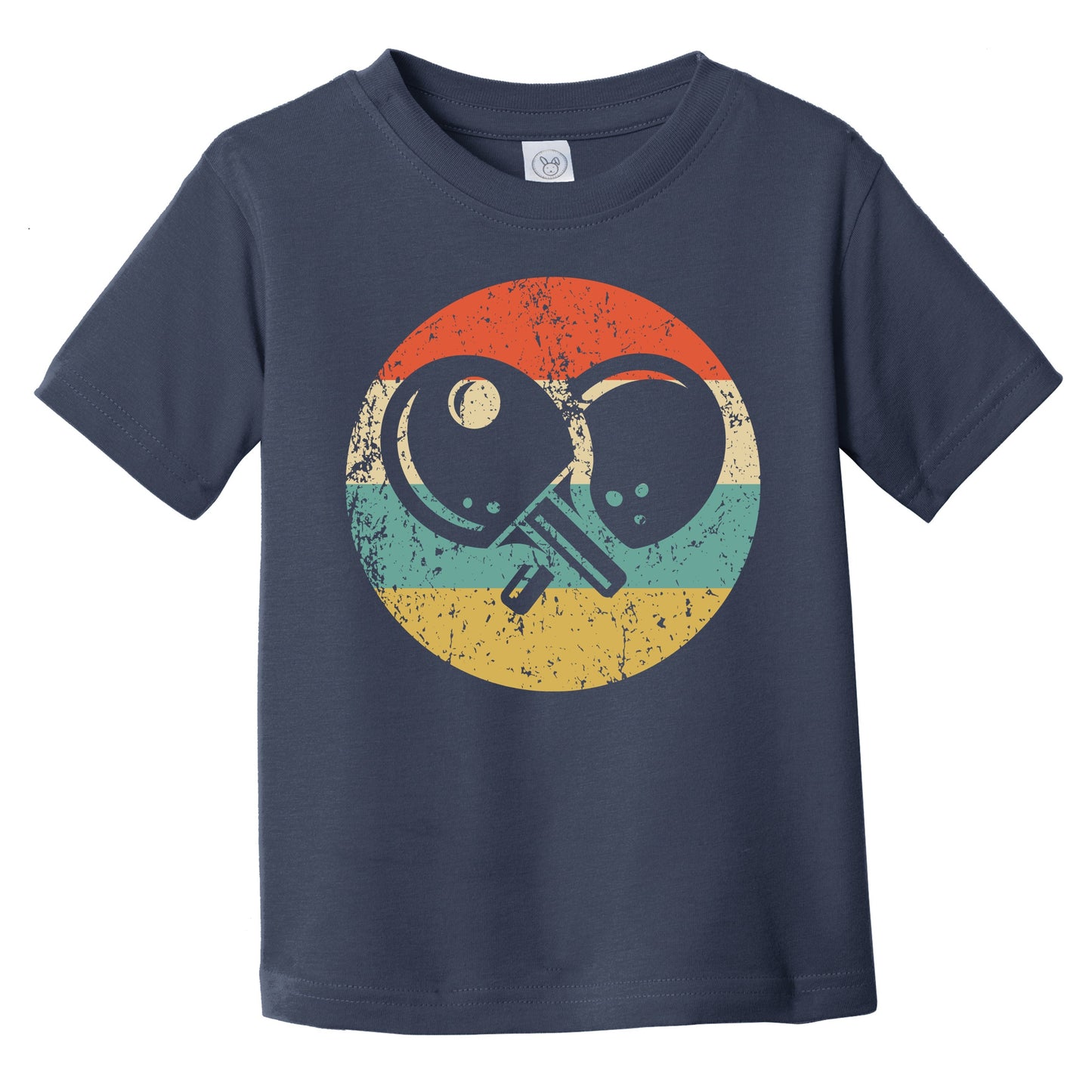 Table Tennis Paddles Icon Retro Table Tennis Infant Toddler T-Shirt
