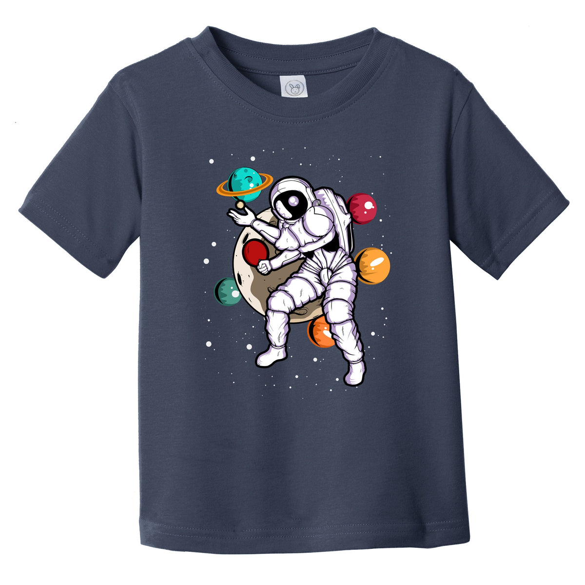 Table Tennis Astronaut Outer Space Spaceman Distressed Infant Toddler T-Shirt