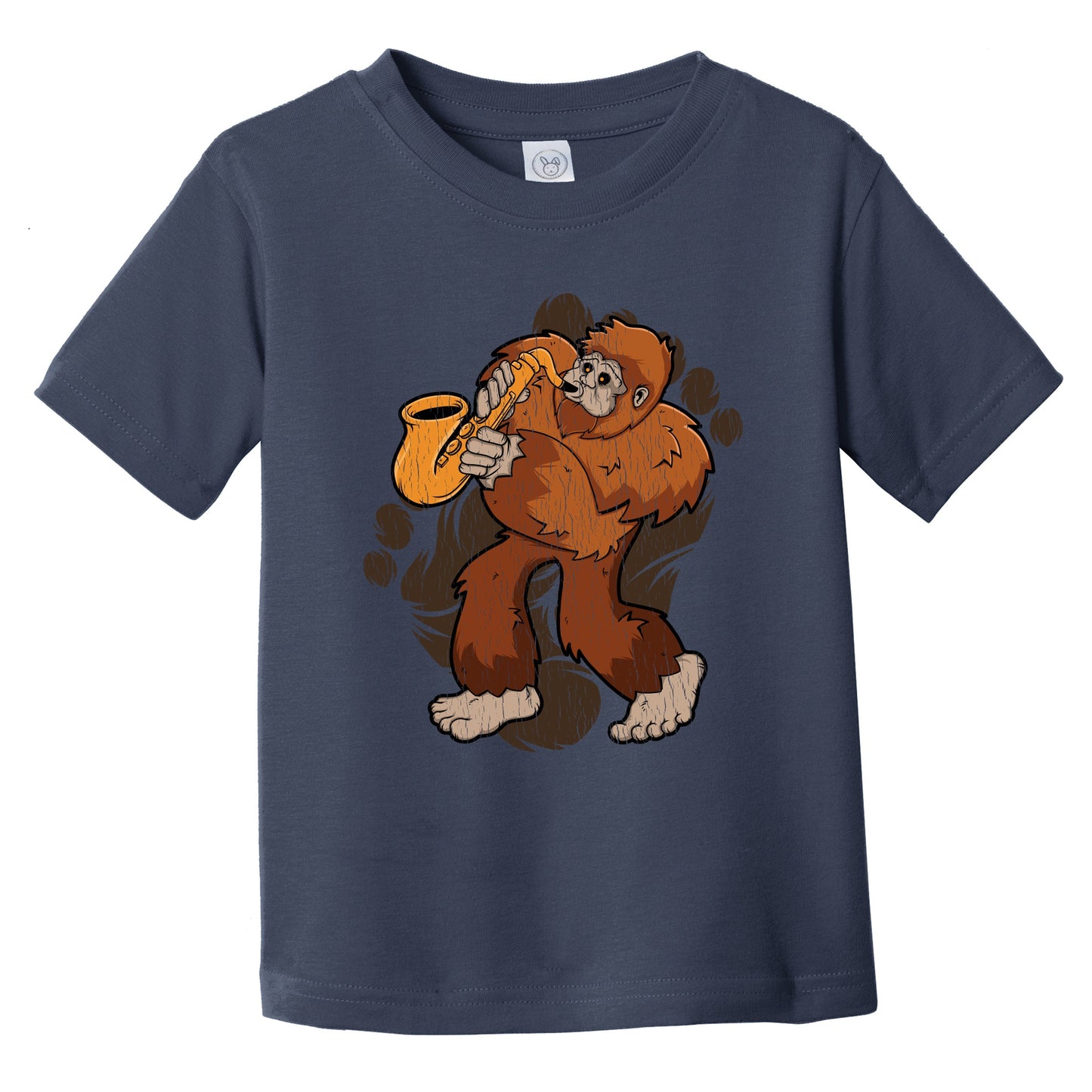 Toddler Bigfoot Saxophone Shirt - Sasquatch Playing Sax Infant Toddler T-Shirt