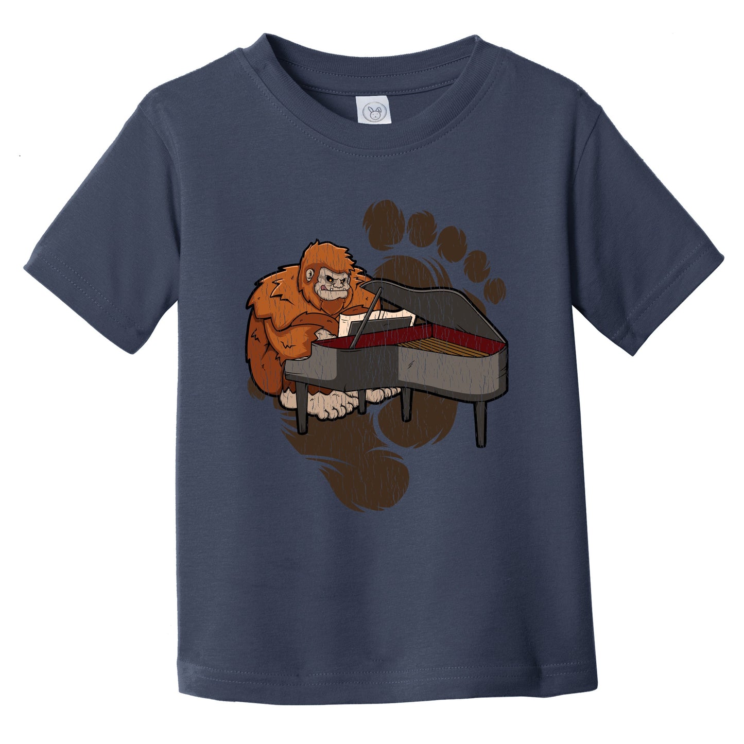 Toddler Bigfoot Piano Shirt - Sasquatch Playing Piano Infant Toddler T-Shirt
