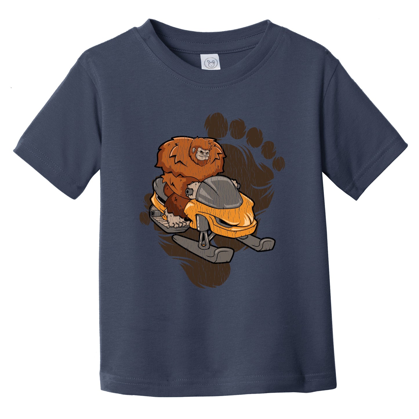 Toddler Bigfoot Snowmobiling Shirt - Sasquatch Riding Snowmobile Infant Toddler T-Shirt