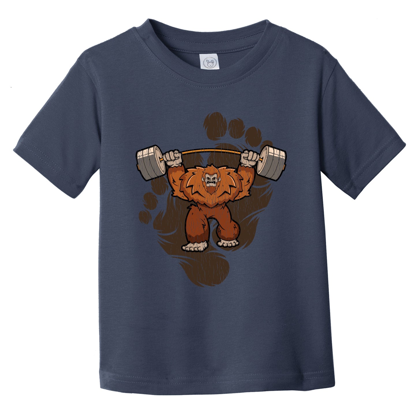 Toddler Bigfoot Weightlifting Shirt - Sasquatch Lifting Weights Infant Toddler T-Shirt