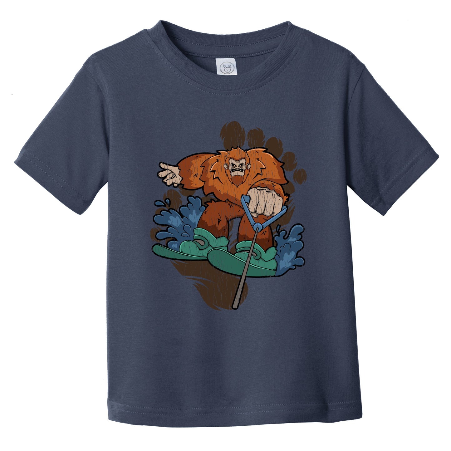 Toddler Bigfoot Waterskiing Shirt - Sasquatch on Waterkis Infant Toddler T-Shirt