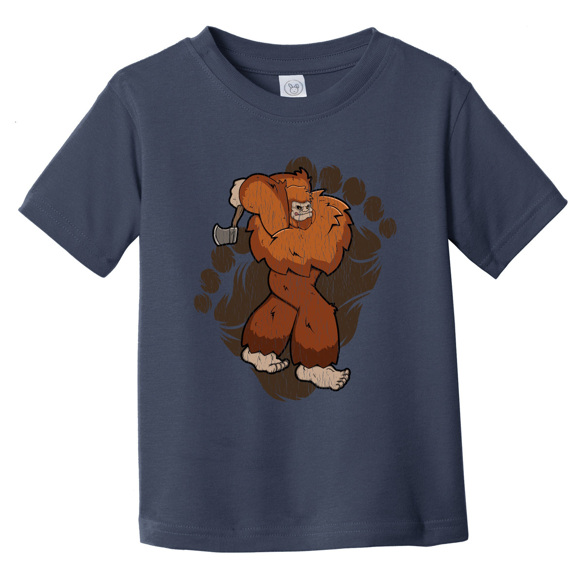 Toddler Bigfoot Axe Throwing Shirt - Sasquatch Throwing Axe Infant Toddler T-Shirt
