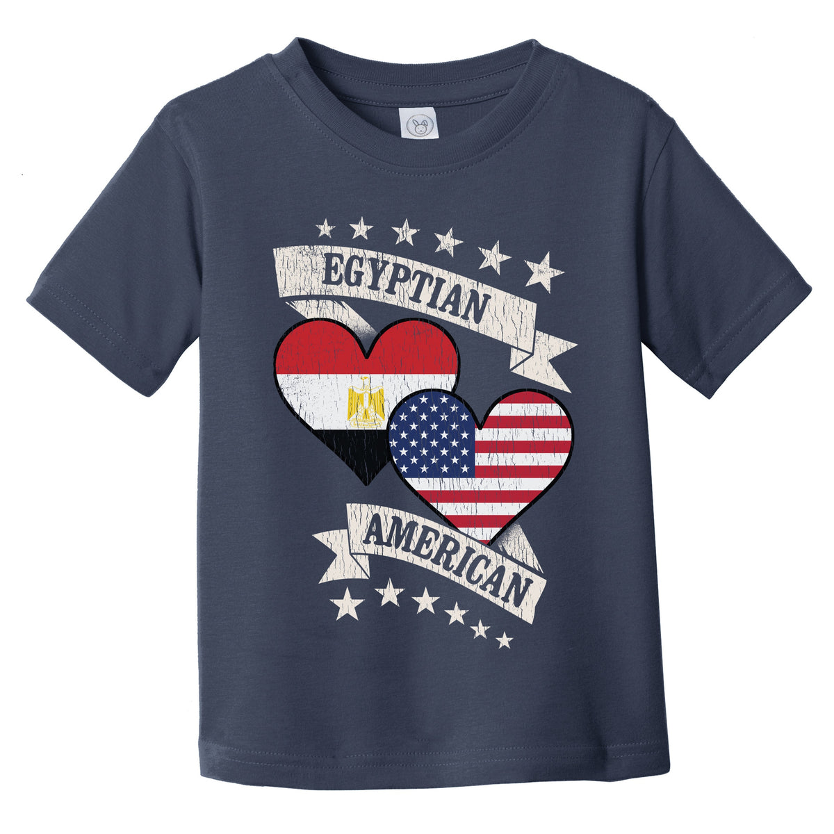 Egyptian American Heart Flags Egypt America Infant Toddler T-Shirt
