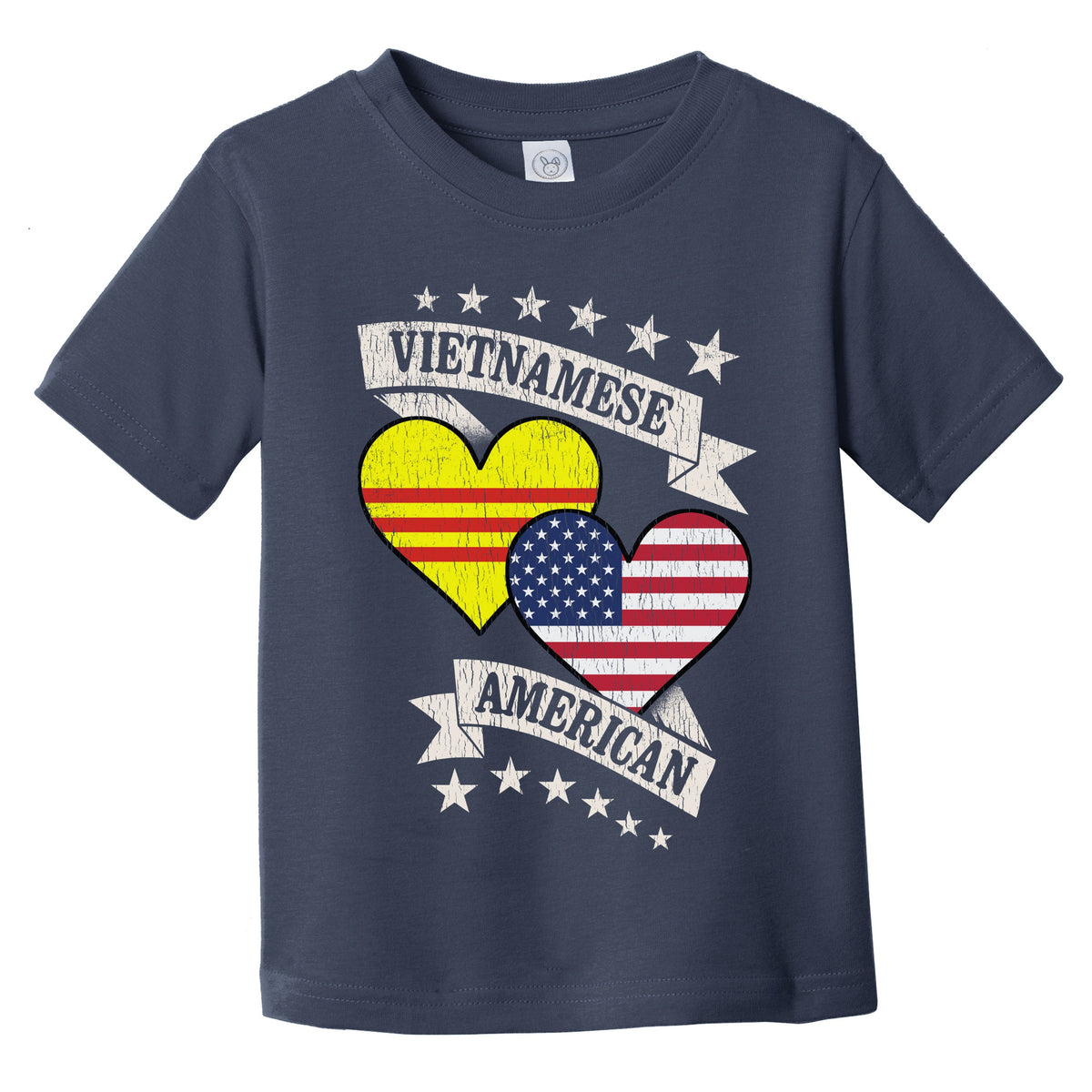 Vietnamese American Heart Flags Vietnam America Infant Toddler T-Shirt