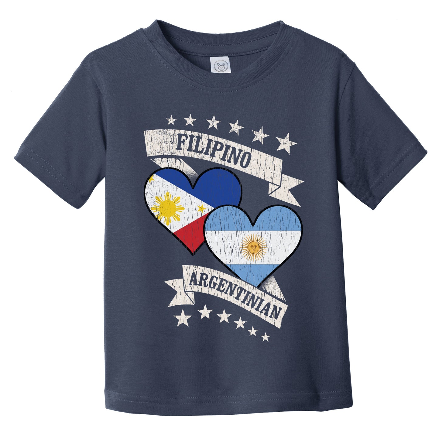 Filipino Argentinian Heart Flags Philippines Argentina Infant Toddler T-Shirt