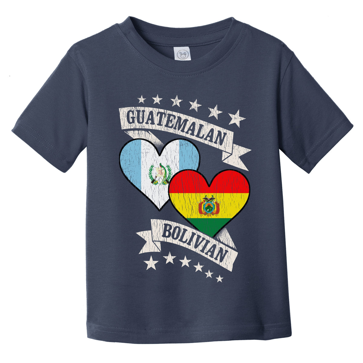 Guatemalan Bolivian Heart Flags Guatemala Bolivia Infant Toddler T-Shirt