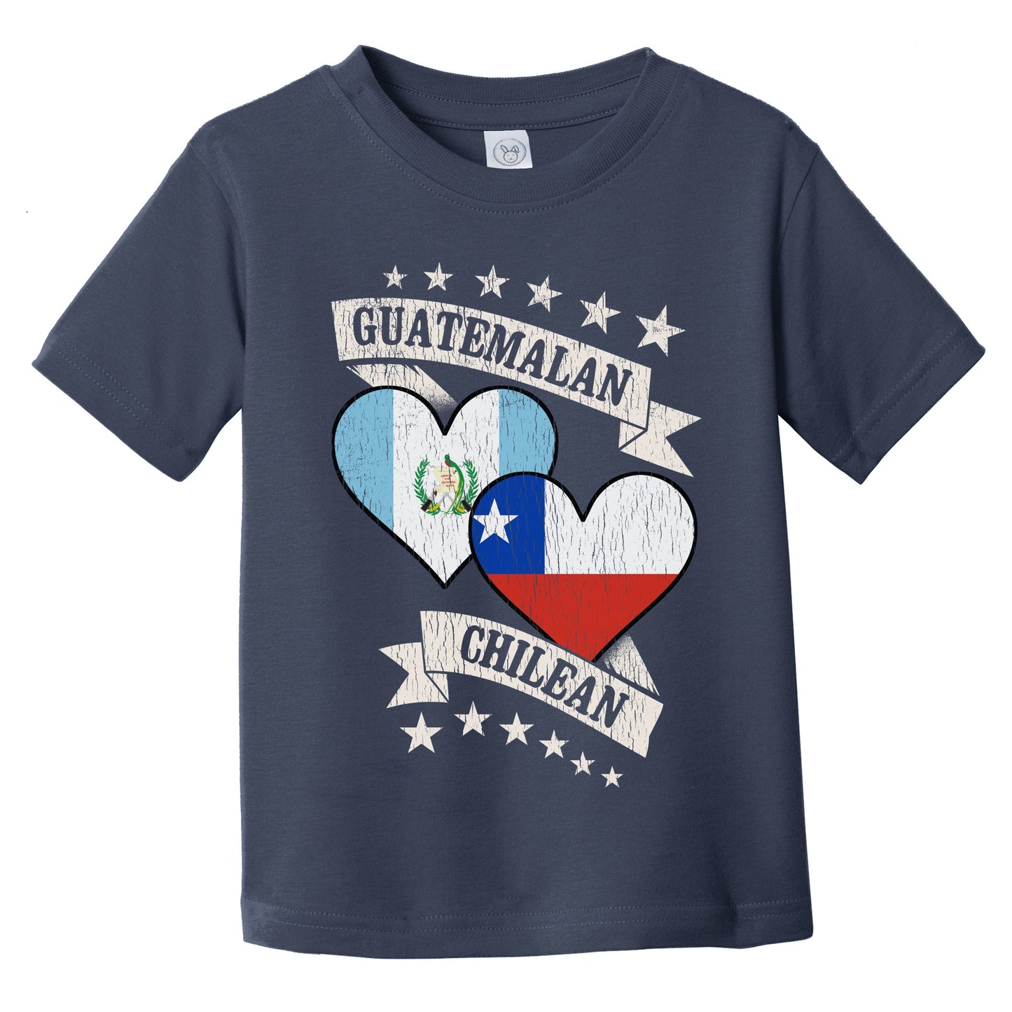 Guatemalan Chilean Heart Flags Guatemala Chile Infant Toddler T-Shirt