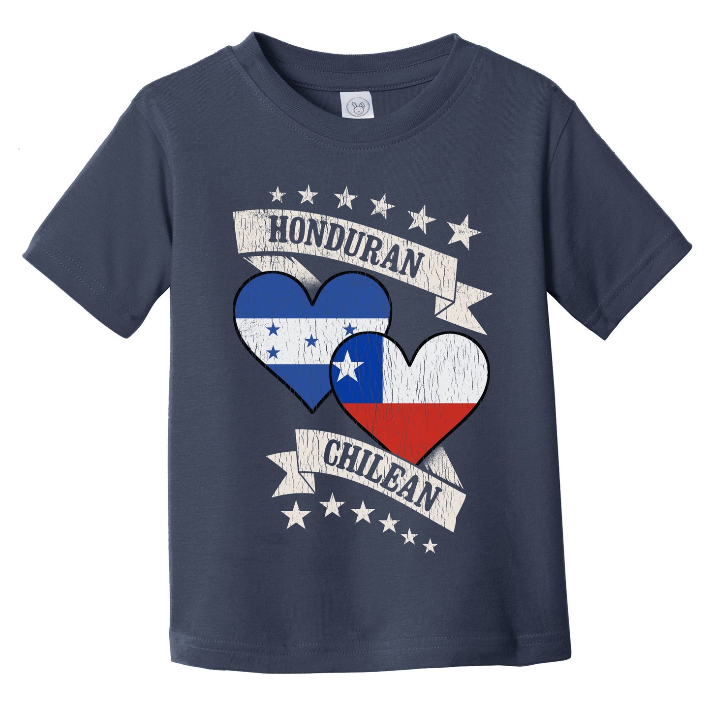 Honduran Chilean Heart Flags Honduras Chile Infant Toddler T-Shirt