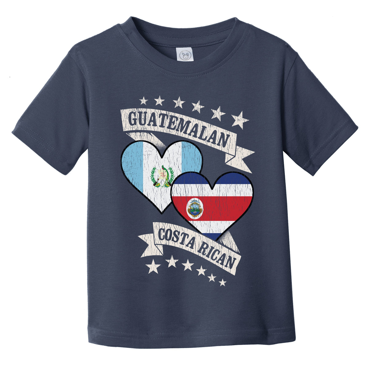Guatemalan Costa Rican Heart Flags Guatemala Costa Rica Infant Toddler T-Shirt