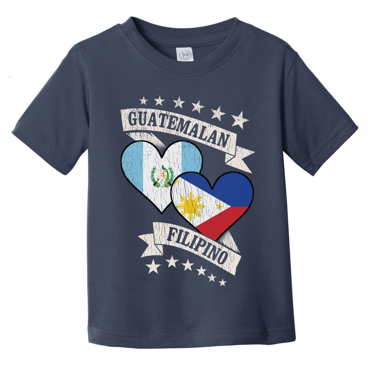 Guatemalan Filipino Heart Flags Guatemala Philippines Infant Toddler T-Shirt