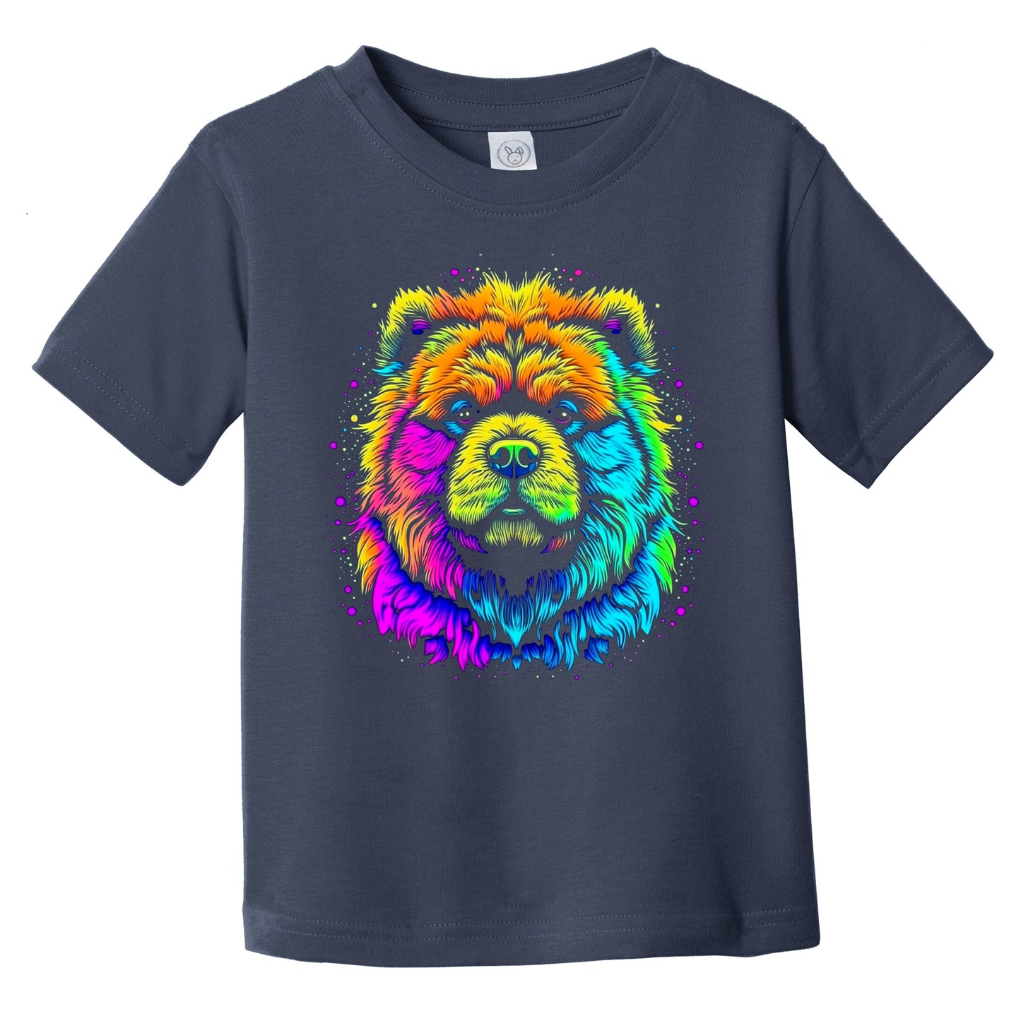Colorful Bright Chow Chow Vibrant Psychedelic Dog Art Infant Toddler T-Shirt