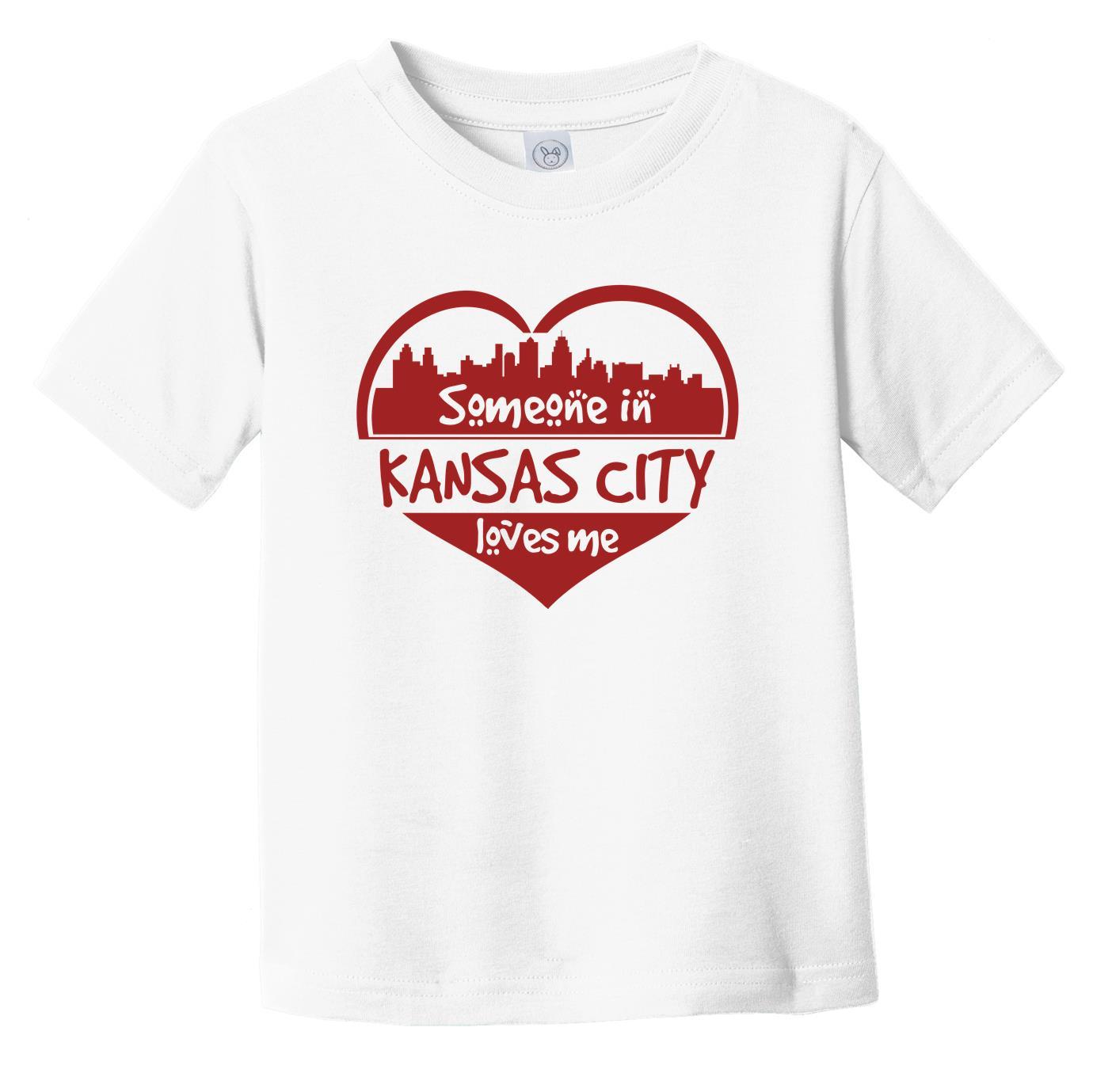 Someone in Kansas City Loves Me Kansas City Kansas Skyline Heart Infant Toddler T-Shirt