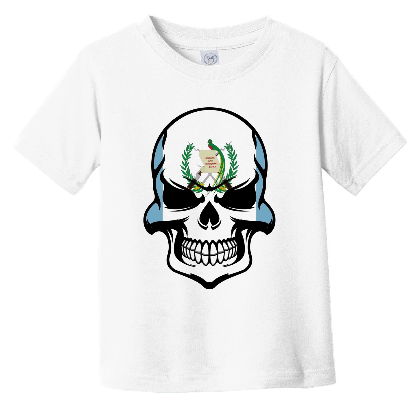 Guatemalan Flag Skull Cool Guatemala Skull Infant Toddler T-Shirt