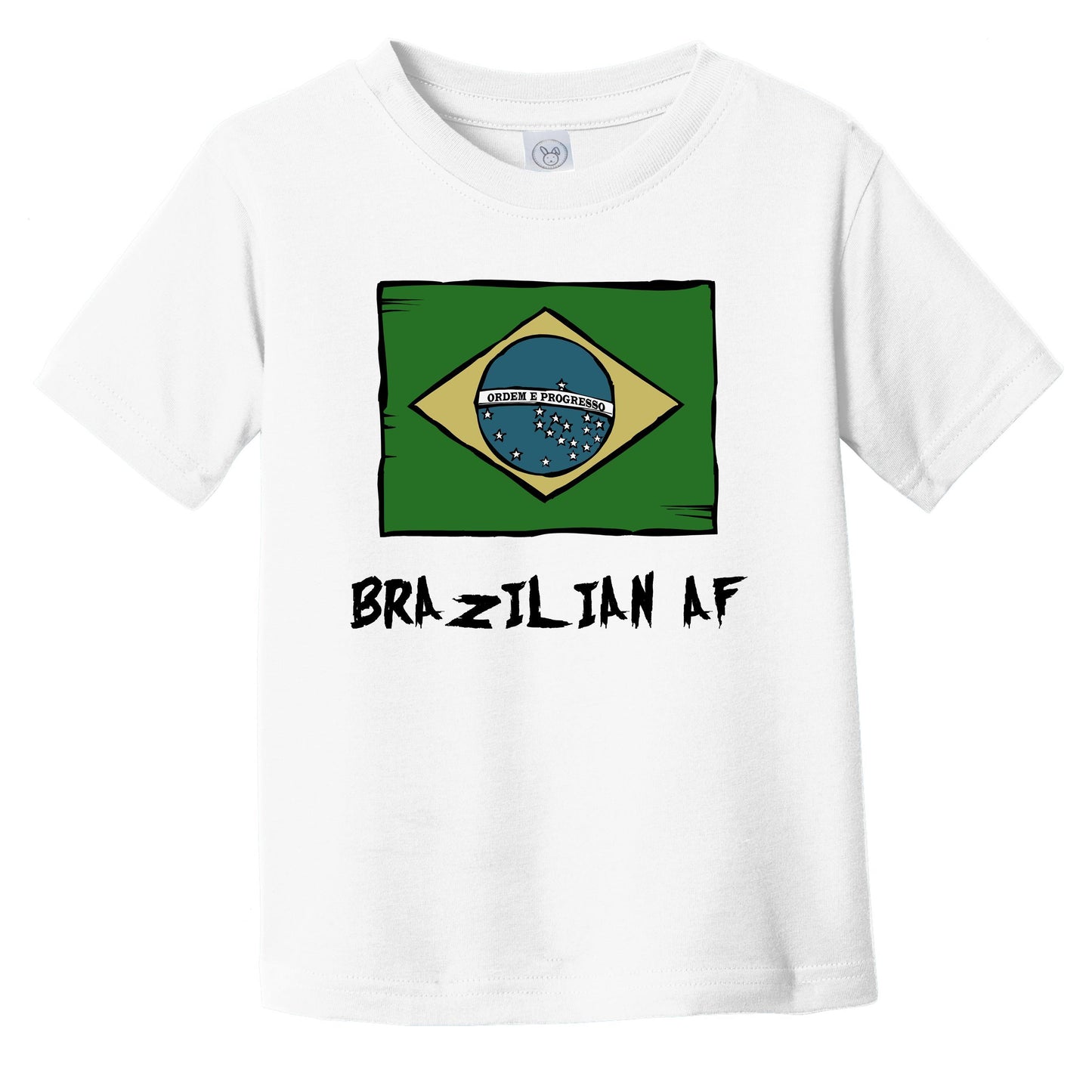 Brazilian AF Funny Brazil Flag Infant Toddler T-Shirt