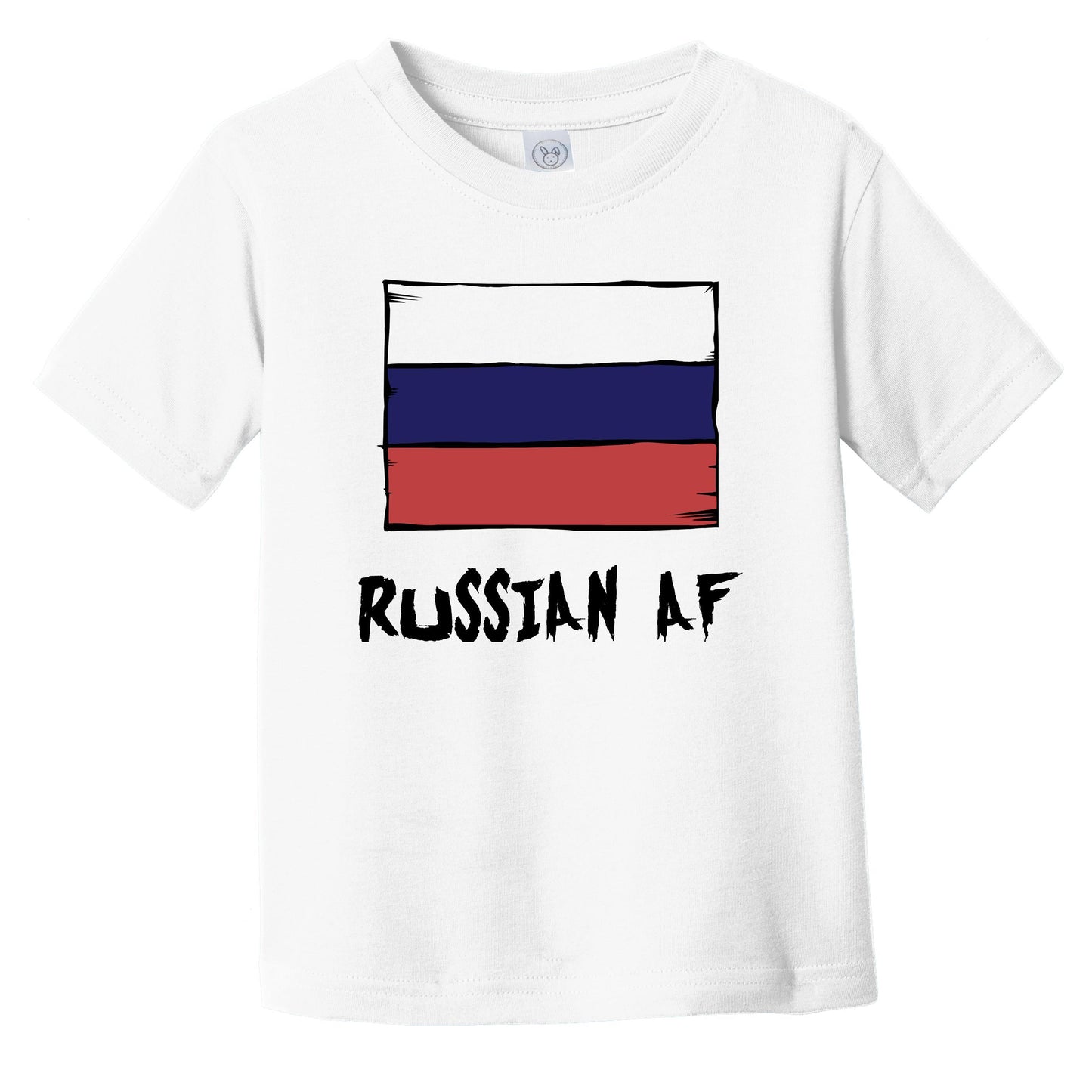 Russian AF Funny Russia Flag Infant Toddler T-Shirt