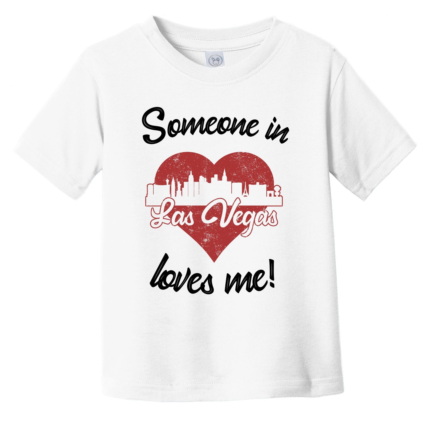Someone In Las Vegas Loves Me Red Heart Skyline Infant Toddler T-Shirt