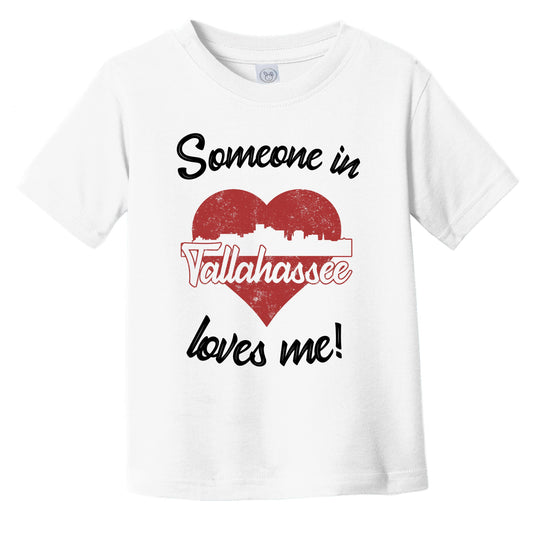 Someone In Tallahassee Loves Me Red Heart Skyline Infant Toddler T-Shirt