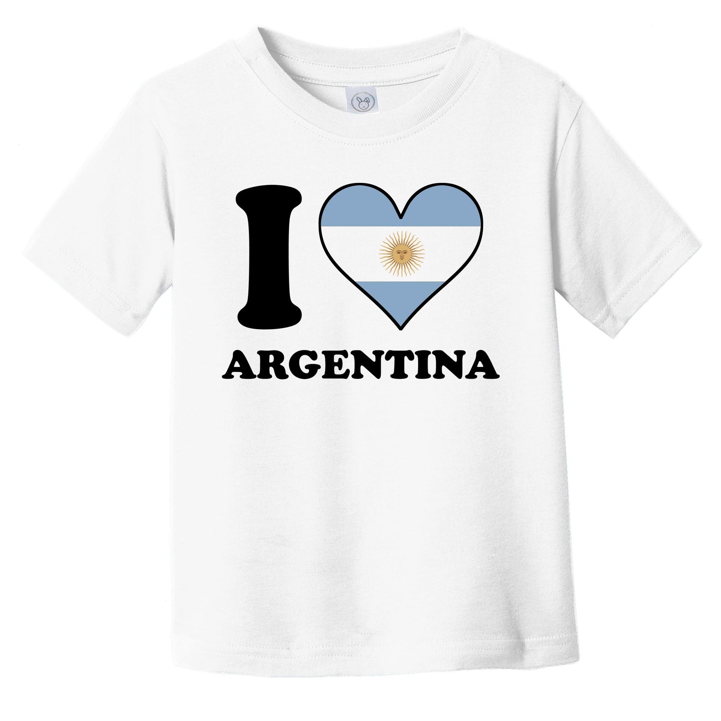 I Love Argentina Argentinian Flag Heart Infant Toddler T-Shirt