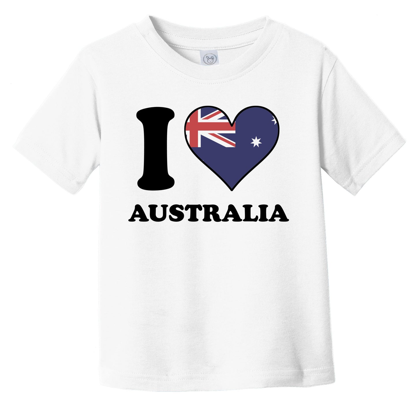 I Love Australia Australian Flag Heart Infant Toddler T-Shirt