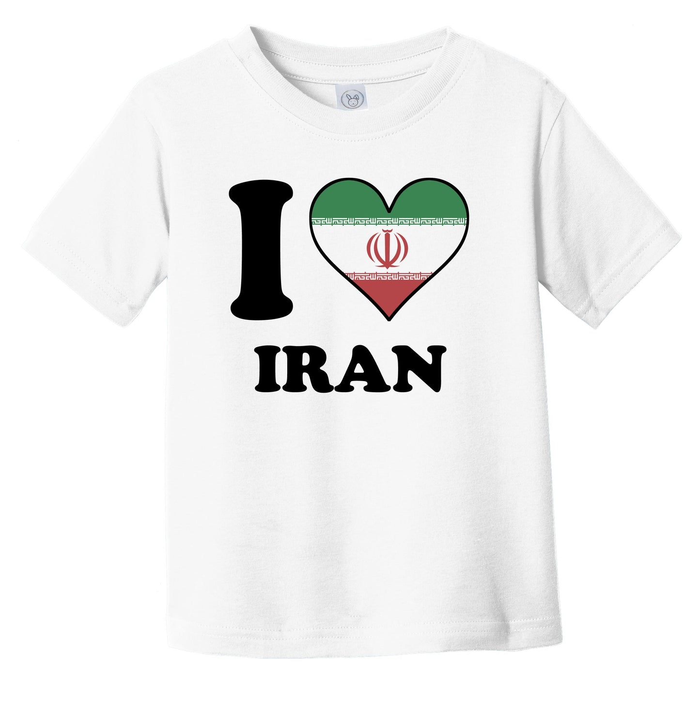 I Love Iran Iranian Flag Heart Infant Toddler T-Shirt
