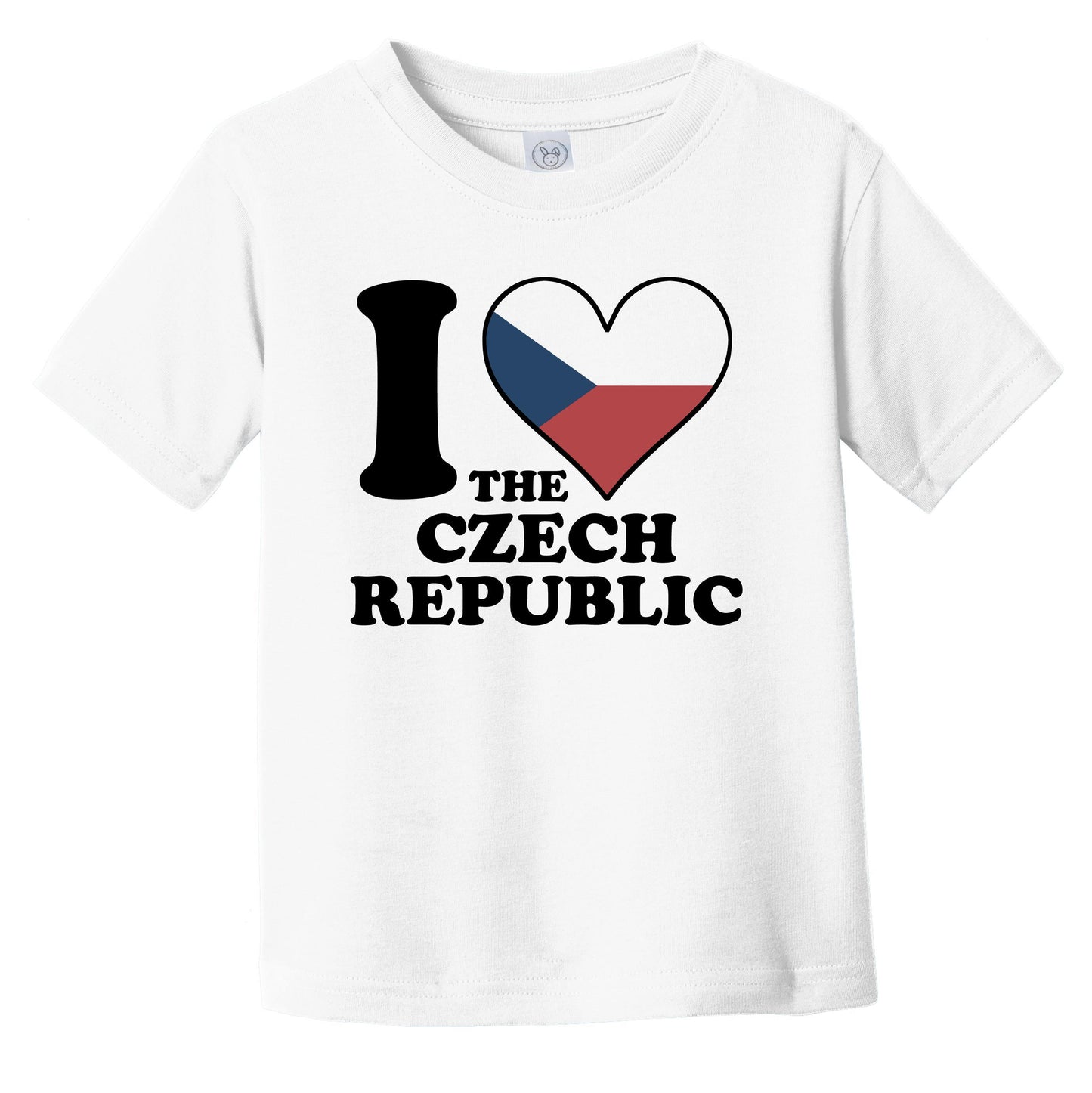 I Love the Czech Republic Czech Flag Heart Infant Toddler T-Shirt