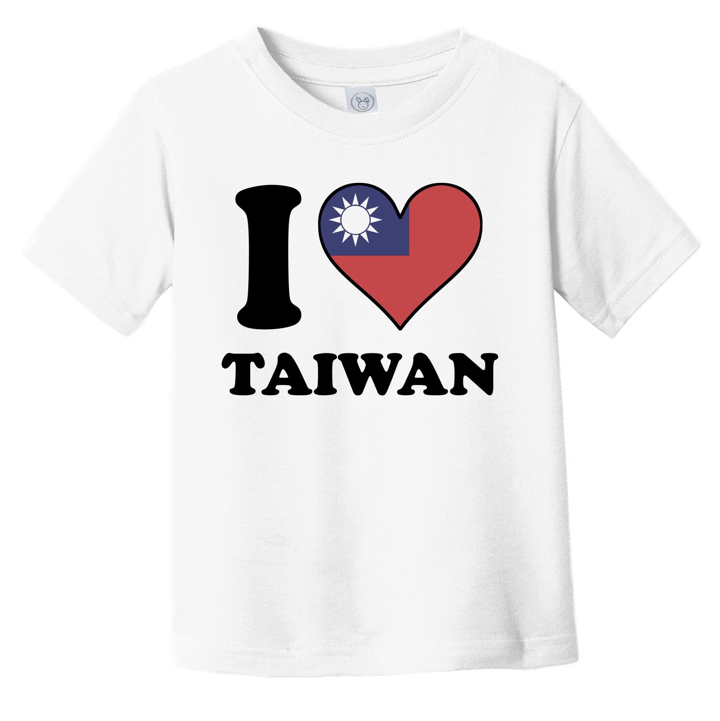 I Love Taiwan Taiwanese Flag Heart Infant Toddler T-Shirt