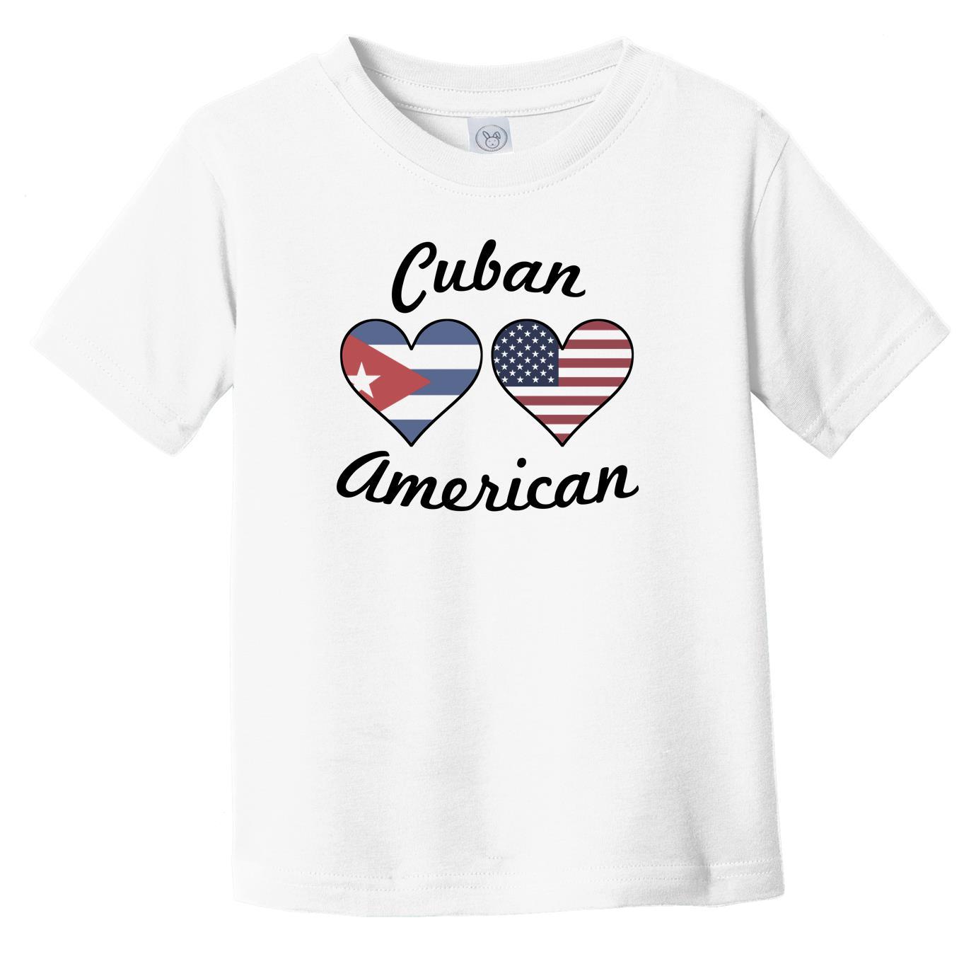 Cuban American Flag Hearts Infant Toddler T-Shirt