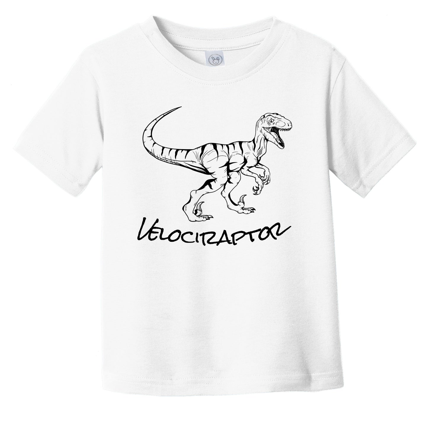 Velociraptor Sketch Cool Prehistoric Animal Raptor Dinosaur Infant Toddler T-Shirt