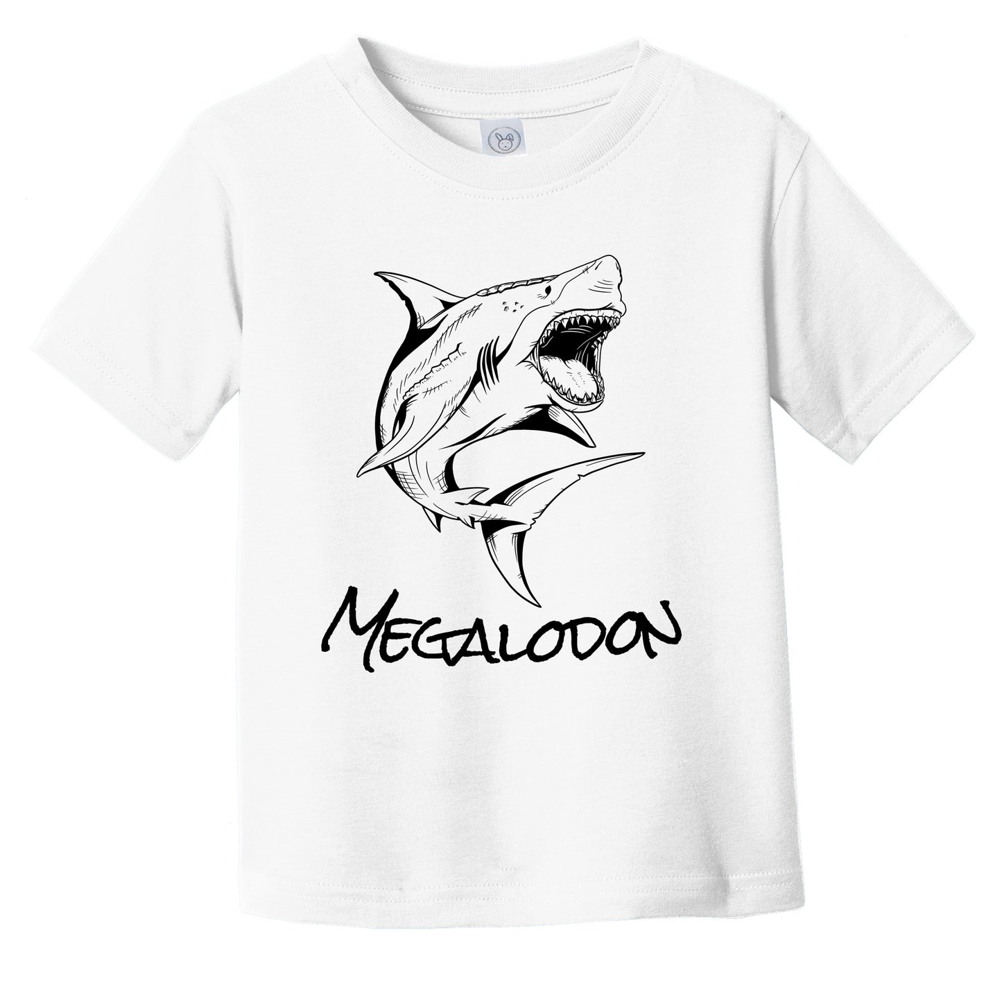 Megalodon Sketch Cool Ancient Giant Shark Infant Toddler T-Shirt