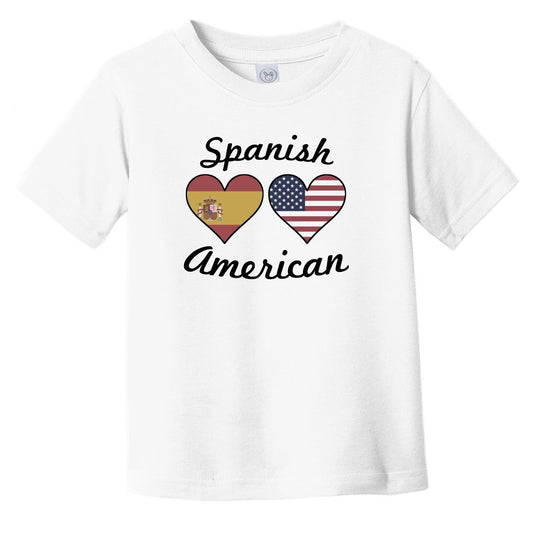 Spanish American Flag Hearts Infant Toddler T-Shirt