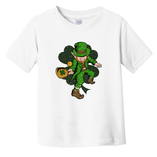 Pickleball Player Leprechaun St. Patrick's Day Pickleball Infant Toddler T-Shirt