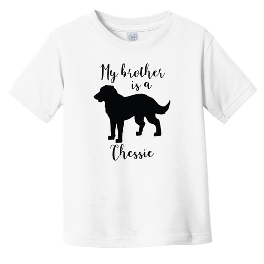 My Brother Is A Chessie Cute Dog Silhouette Infant Toddler T-Shirt