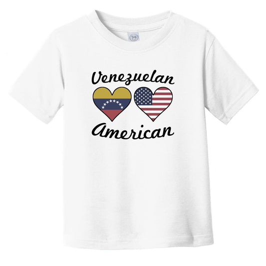 Venezuelan American Flag Hearts Infant Toddler T-Shirt