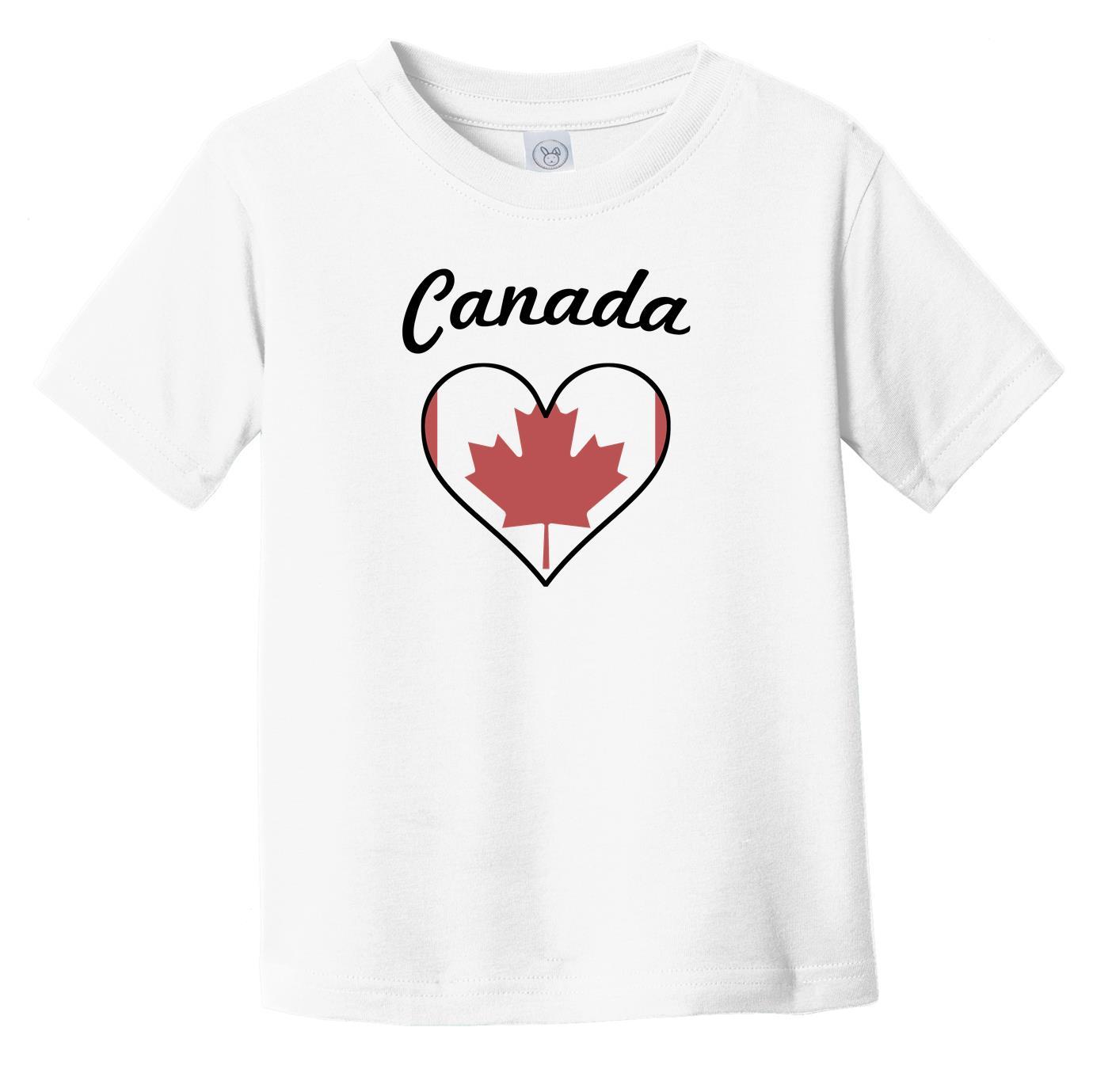 Canadian Flag Heart Infant Toddler T-Shirt